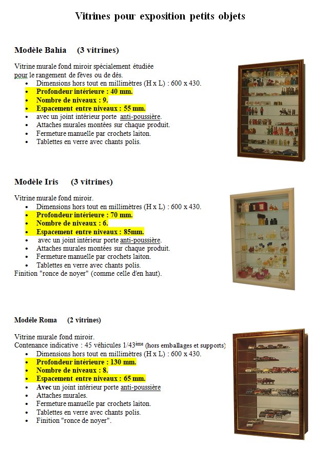 vitrines